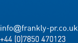 info@frankly-pr.co.uk +44 (0)1582 788784